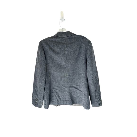 Pendleton Gray Preppy Academia Business Career Office Work Wool Blazer Size 14 - Picture 13 of 16